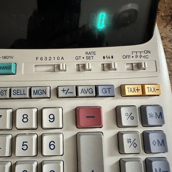 Business Calculator Sharp EL-1801V Portable 12-Digit 2-Color Serial Printing - Picture 4 of 8